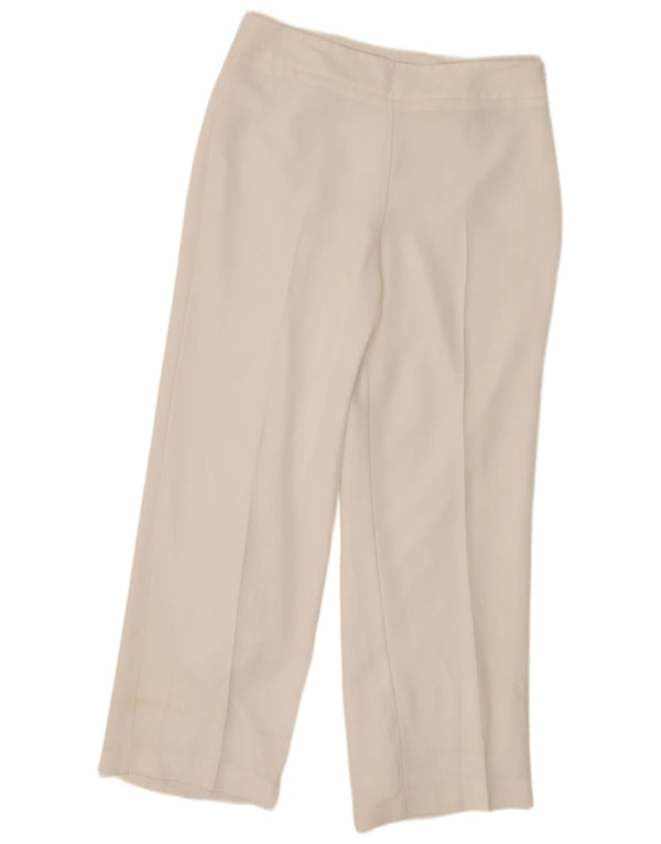 Marks & Spencer Pantaloni casual pentru femei cu talie înaltă UK 14 Large W32 L30 White