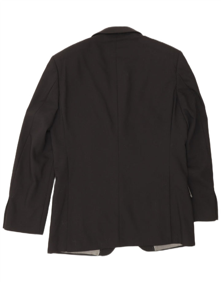 Jachetă Blazer pentru bărbați Pierre Cardin cu 2 nasturi UK 38 Lână neagră medie