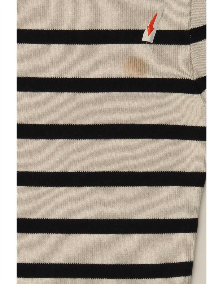 Top Crop pentru Damă Zara UK 8 Small White Striped Viscose