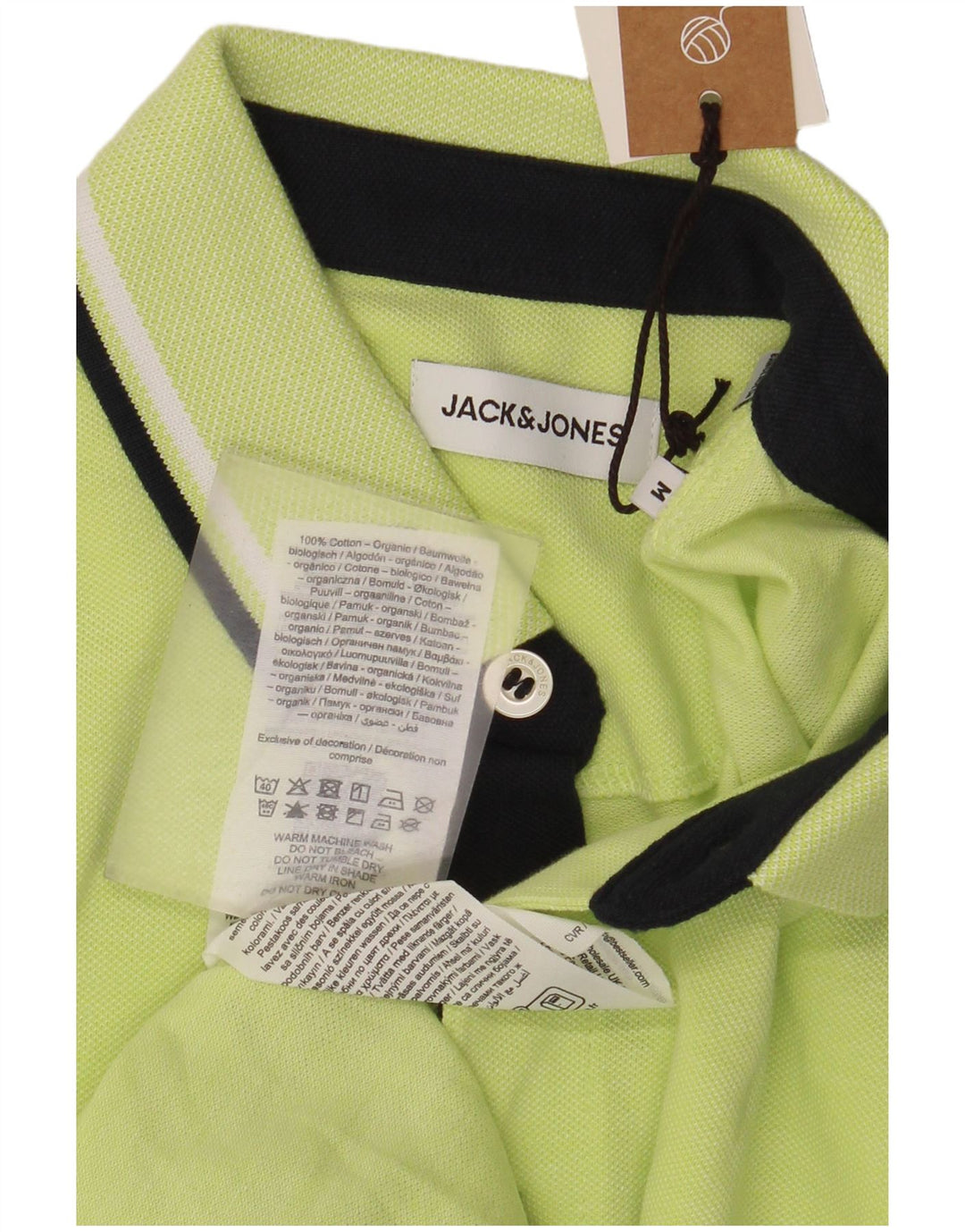 Tricou polo Jack & Jones pentru bărbați, bumbac verde mediu