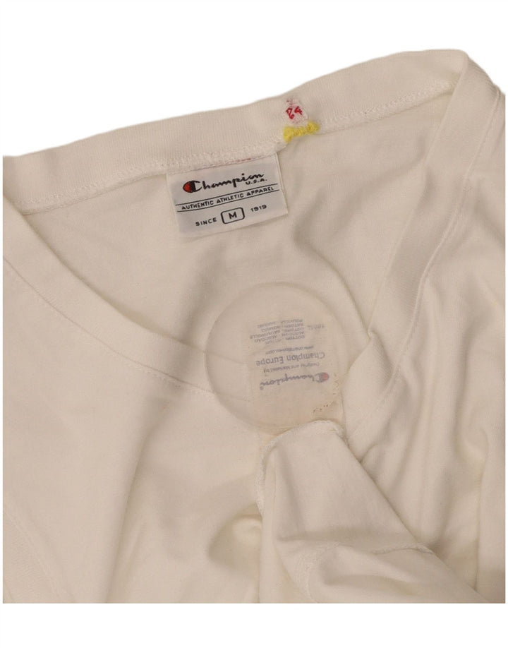 Vestă grafică Champion pentru femei, UK 12, bumbac alb mediu