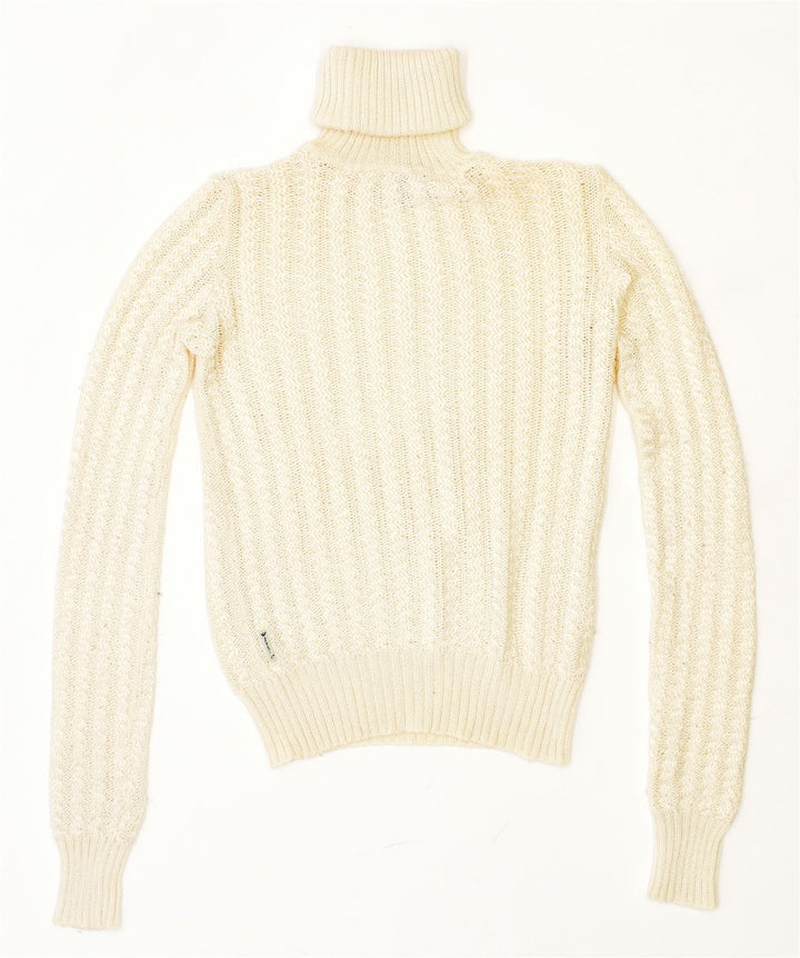 ARMANI JEANS Pulover pentru femei cu gât rulat EU 40 Medium Off White