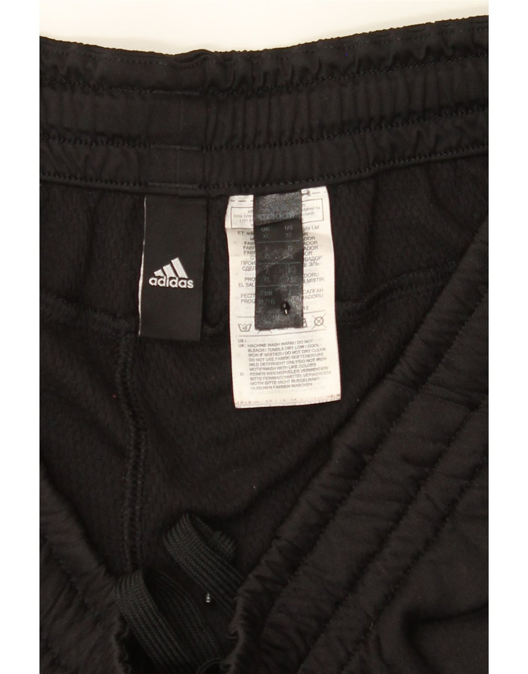 ADIDAS Mens Tracksuit Trousers XL Black Polyester Vintage Adidas and Second-Hand Adidas from Messina Hembry 