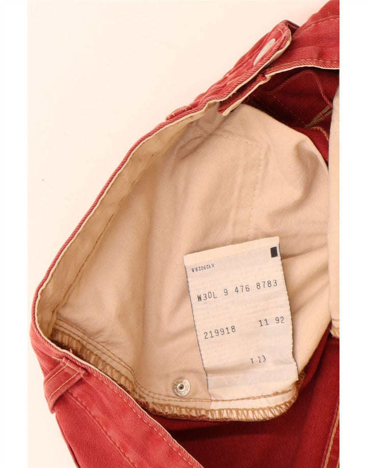 Pantaloni scurți din blugi pentru bărbați LEVI'S 476 W30 bumbac roșu mediu