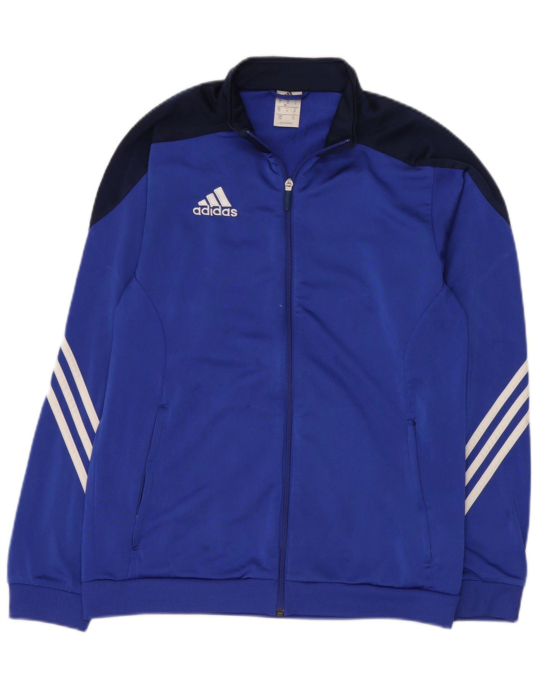 Jachetă de trening pentru bărbați Adidas, poliester albastru mediu