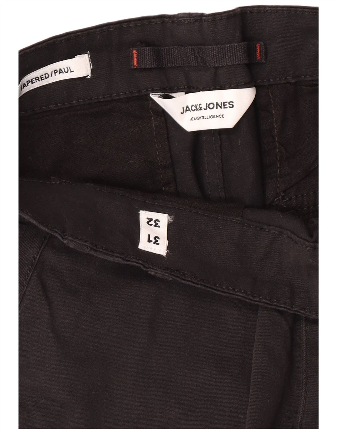JACK & JONES Pantaloni cargo conici pentru bărbați Paul W31 L32, bumbac negru, clasici