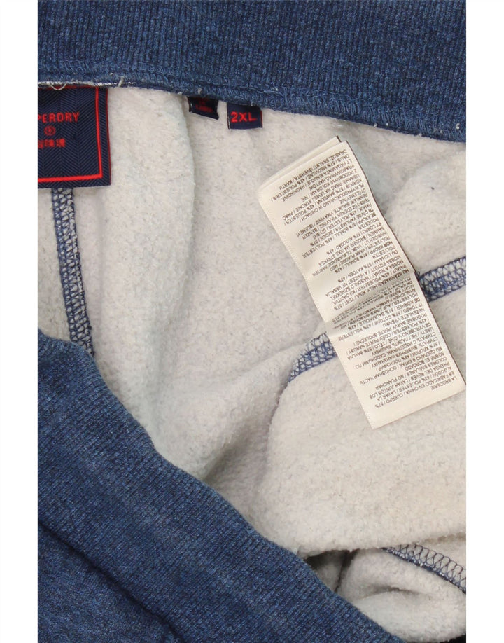 SUPERDRY Pantaloni de trening pentru bărbați Joggeri 2XL Bumbac Albastru