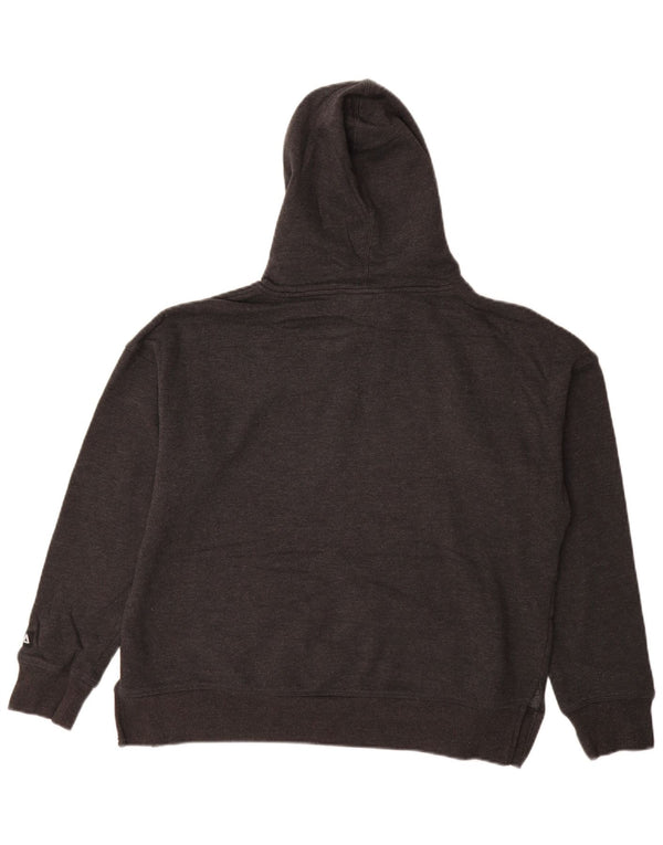 Jumper Reebok pentru femei, supradimensionat, cu capota, UK 14, bumbac, gri mediu