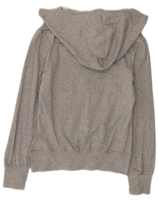 Nike Womens Hoodie Jumper UK 8/10 Small Grey Flecked