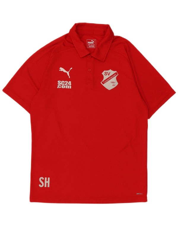 Tricou polo grafic pentru bărbați Puma, roșu mediu