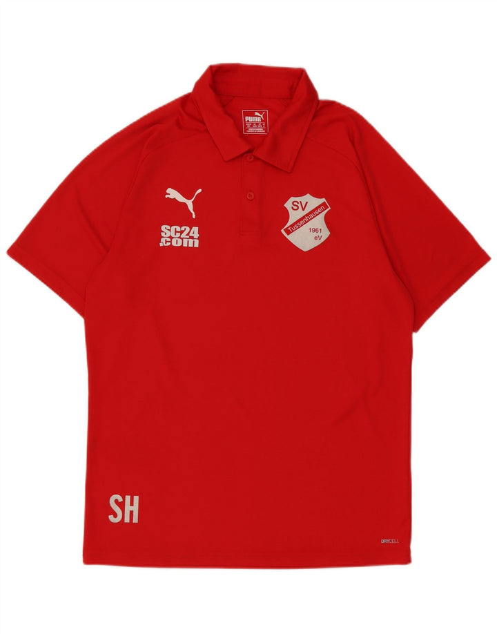 Tricou polo grafic pentru bărbați Puma, roșu mediu