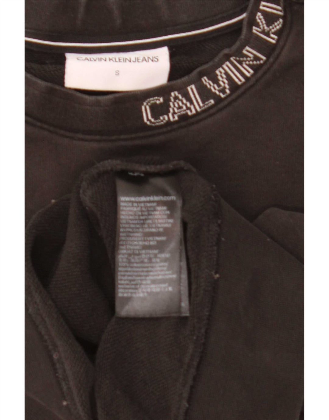 Hanorac grafic Calvin Klein pentru bărbați Pulover mic, negru, bumbac
