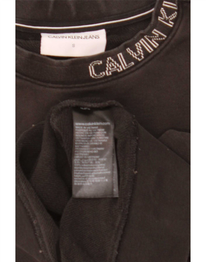 Hanorac grafic Calvin Klein pentru bărbați Pulover mic, negru, bumbac