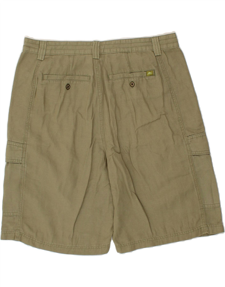 TOMMY BAHAMA Pantaloni scurți cargo pentru bărbați, cu tăiere relaxată, W33 Medium Khaki Tencel