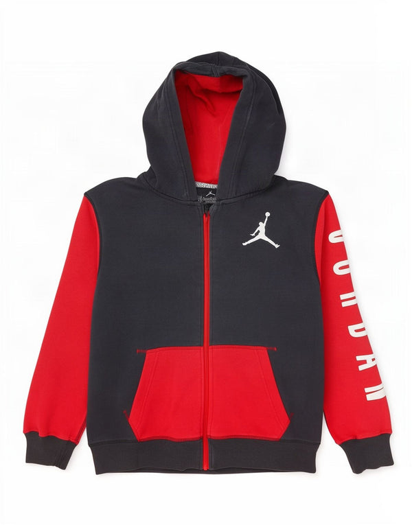 Jordan Boys Graphic Zip Hoodie Pulover 12-13 ani, mare, gri, colorblock