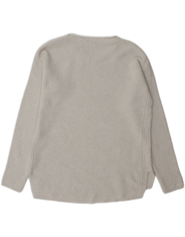 Crew Clothing Pulover pentru femei cu gât de barcă UK 12 Bumbac gri mediu