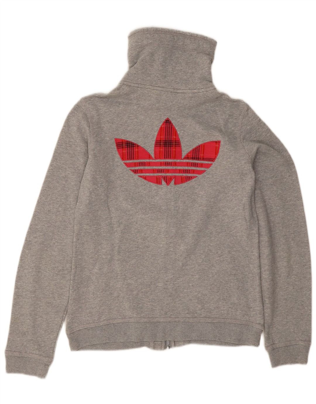 Jachetă de top pentru trening grafic Adidas pentru femei UK 14 Medium Gri Flecked