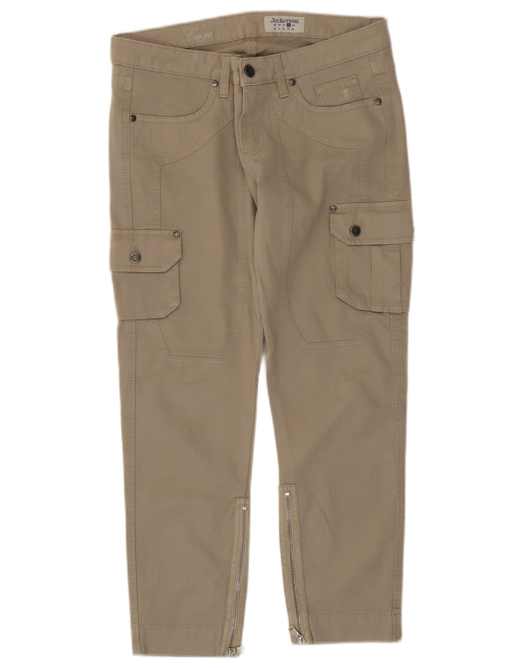 Pantaloni cargo slim pentru femei JECKERSON L28 L26 bumbac bej