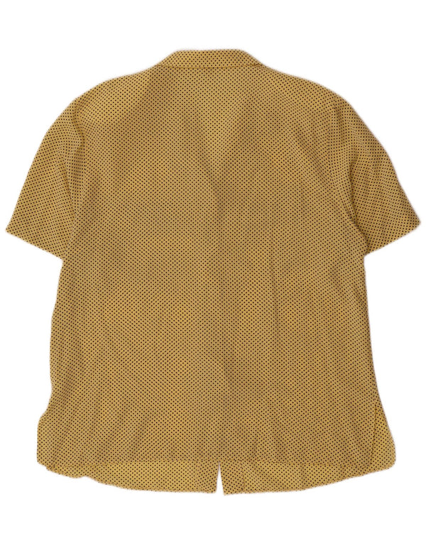 Bluză cămașă cu mânecă scurtă pentru femei TRU UK 18 XL Poliester cu buline galbene