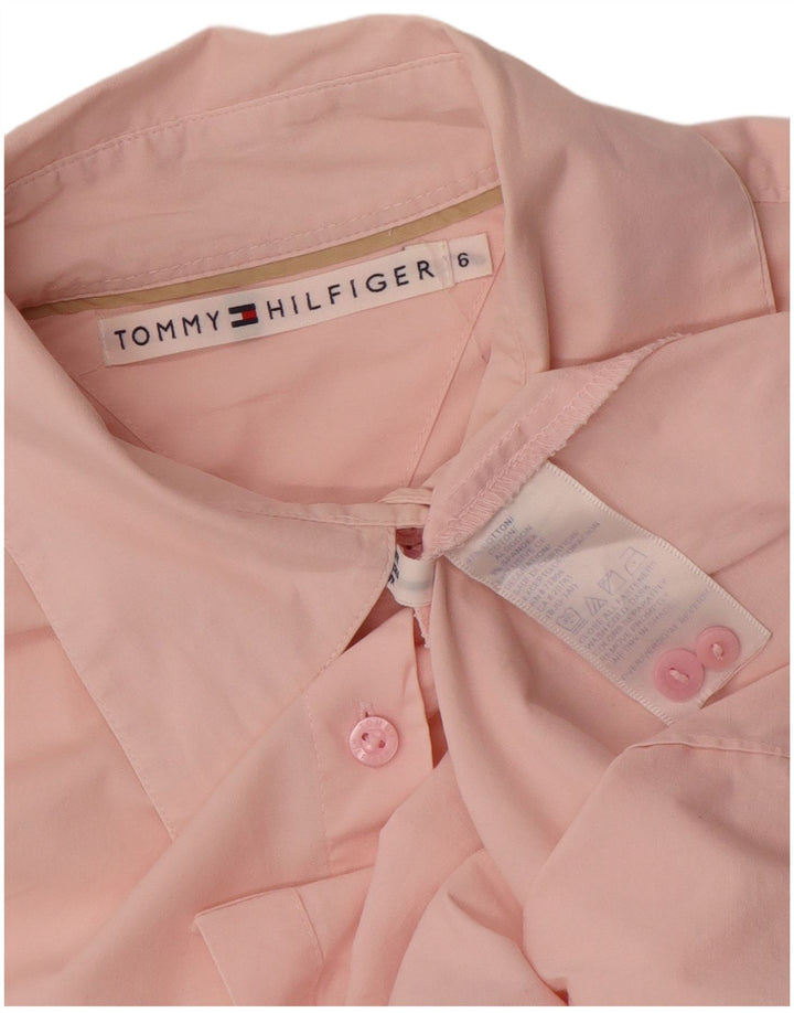 TOMMY HILFIGER Womens Formal Shirt US 6 Medium Pink Cotton