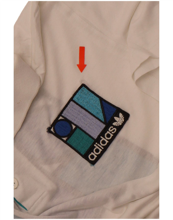 Tricou polo grafic ADIDAS pentru bărbați IT 50, bumbac alb mediu