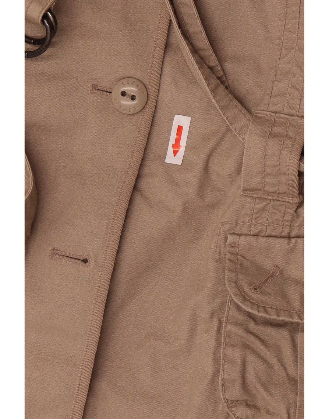 Jachetă militară pentru femei Esprit UK 12 Medium Beige Bumbac