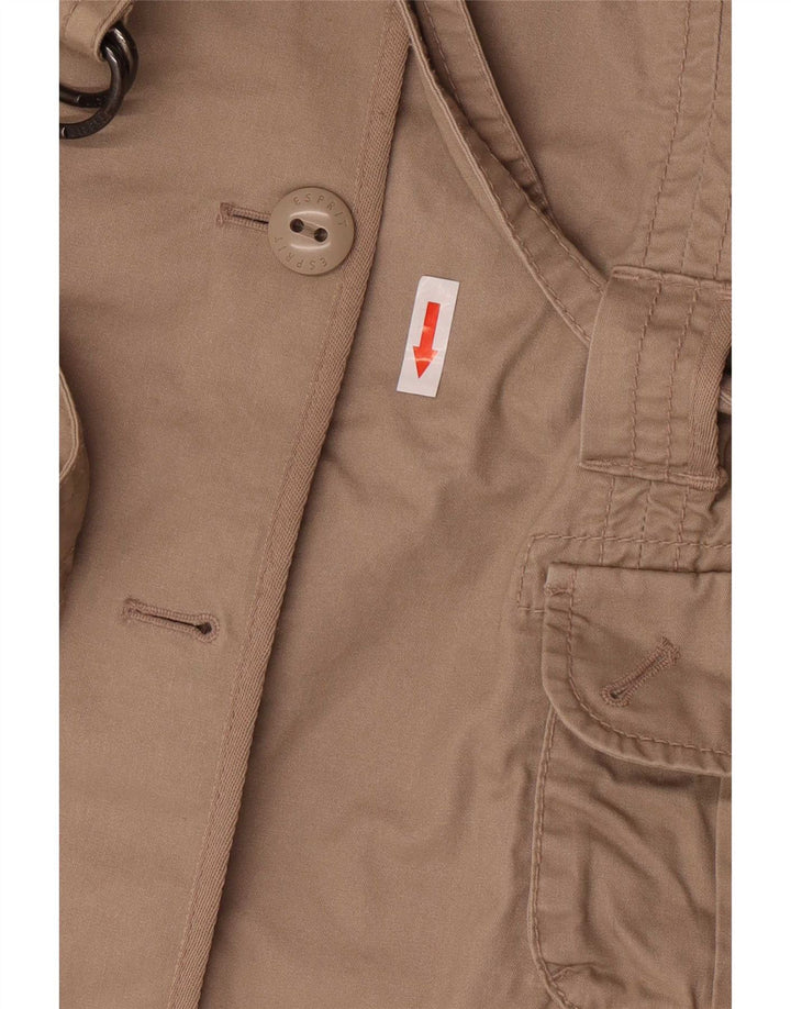 Jachetă militară pentru femei Esprit UK 12 Medium Beige Bumbac