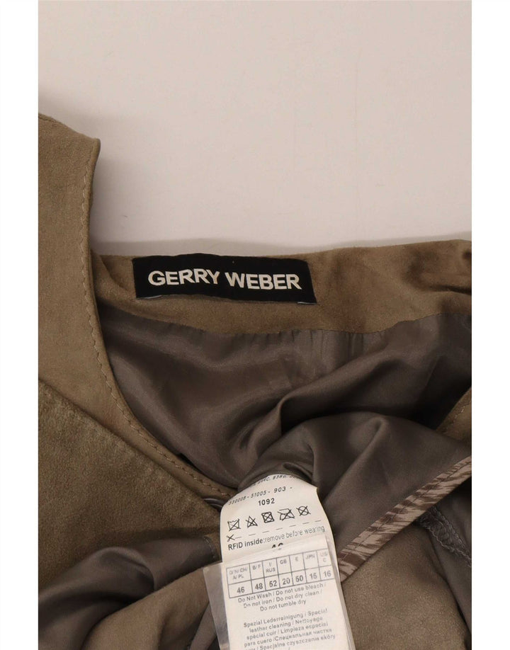 Gerry Weber Jachetă de piele intoarsa pentru femei UK 20 2XL din piele gri