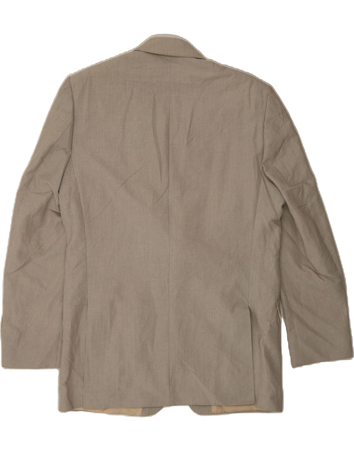 PIERRE CARDIN Mens Regular Fit Blazer Jacket IT 50 Large Beige Pinstripe Vintage Pierre Cardin and Second-Hand Pierre Cardin from Messina Hembry 