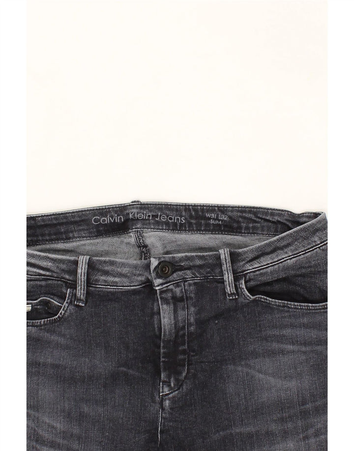 CALVIN KLEIN Womens Slim Jeans Size 31 W31 L32 Grey Cotton Vintage Calvin Klein and Second-Hand Calvin Klein from Messina Hembry 