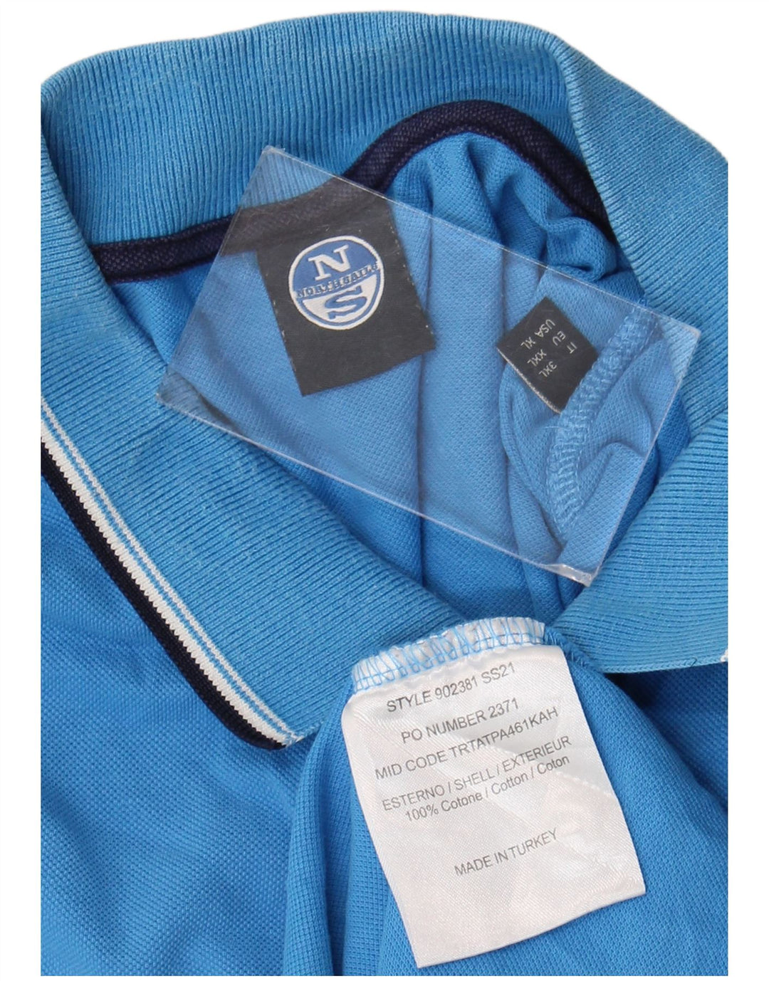 Tricou polo pentru bărbați North Sails XL, bumbac albastru