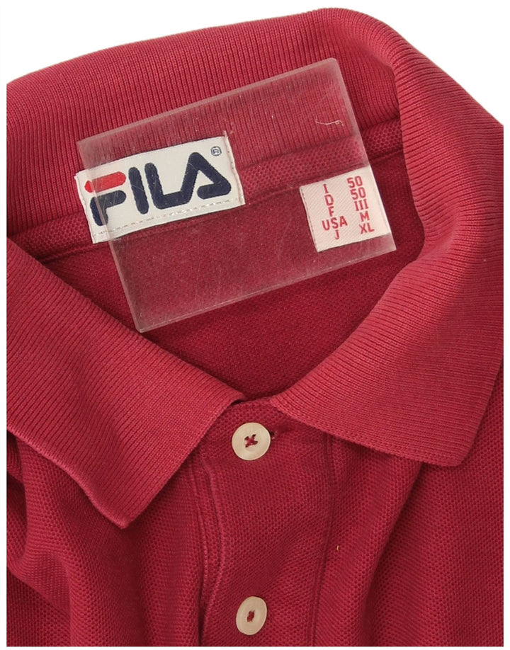 Tricou Polo Fila Bărbați IT 50 Bumbac Roșu Mediu