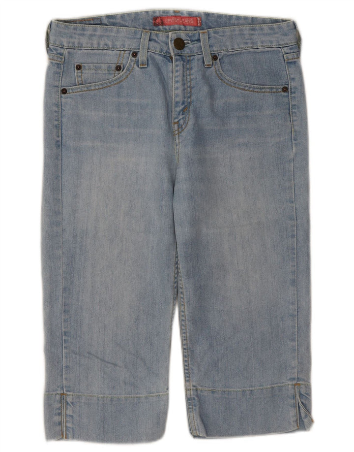 Bermude denim Levi's pentru femei US 9 Medium W32 Blue Ramie