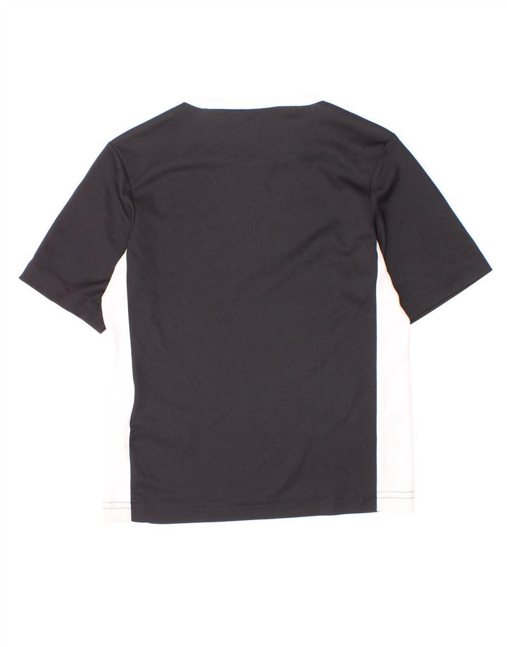 Tricou Adidas Climalite pentru baieti Top 5-6 ani poliester negru color bloc