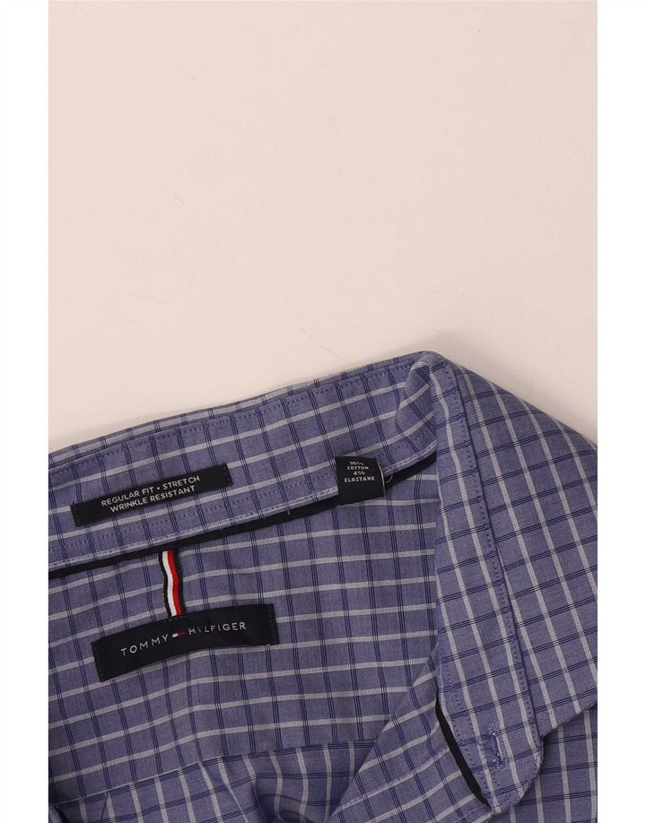 Cămașă pentru bărbați Tommy Hilfiger, cu formă regulată, 2XL, bumbac cu carouri albastre