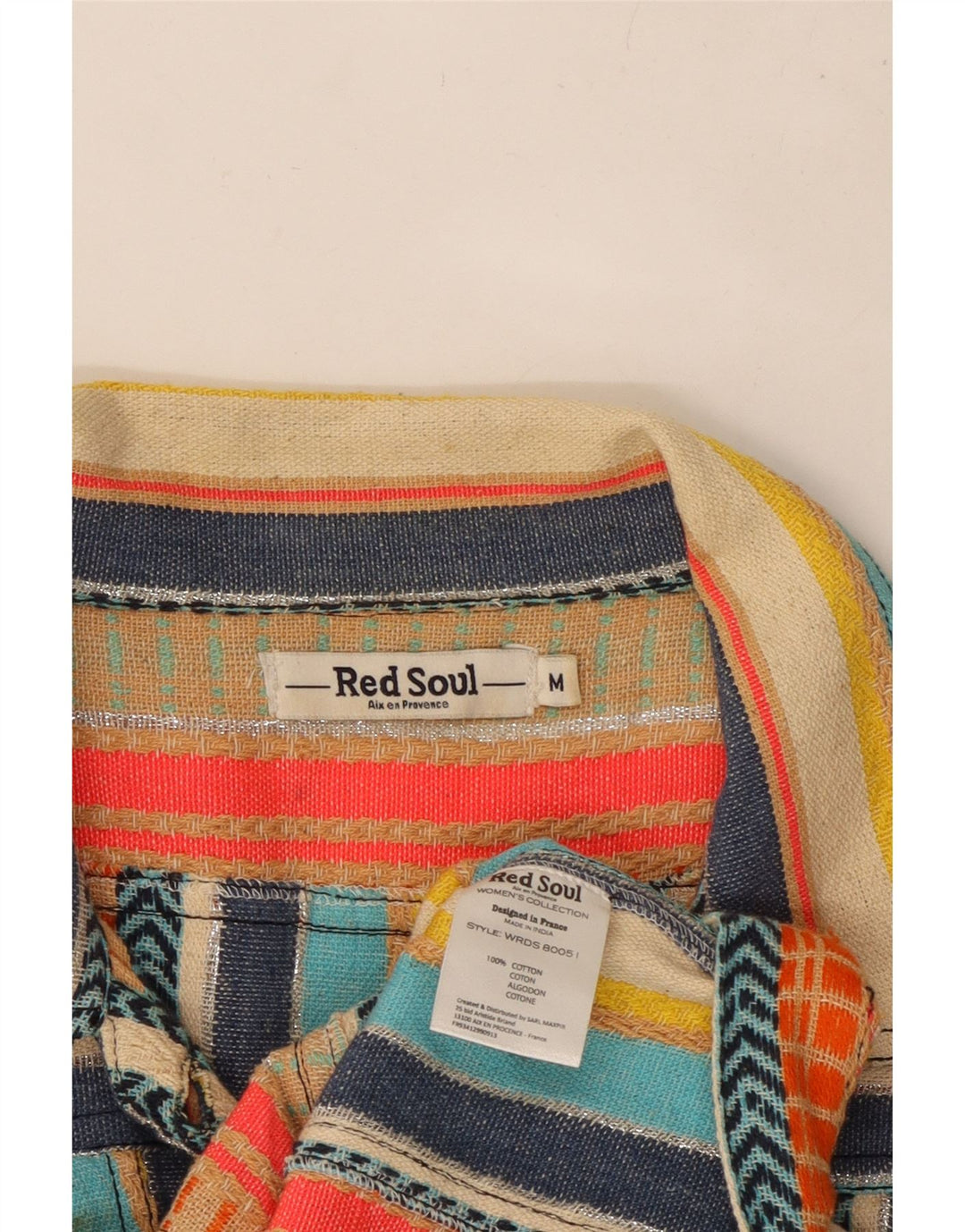 Jachetă pentru femei VINTAGE UK 12, bumbac cu dungi medii, multicolore