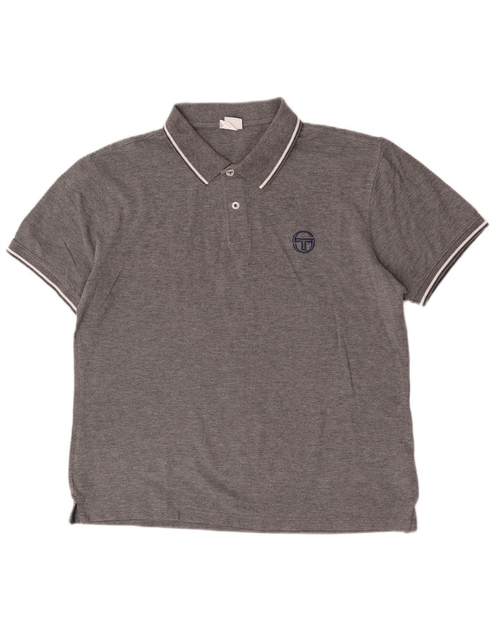 Cămașă polo slim fit pentru bărbați Sergio Tacchini, bumbac gri mare