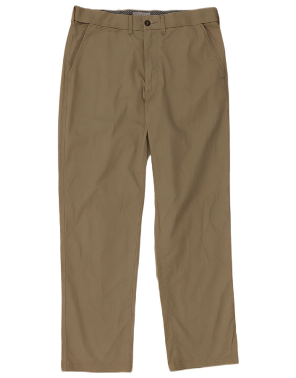 Pantaloni chino pentru bărbați Marks & Spencer, cu ajustare normală, L32 L29, bumbac kaki
