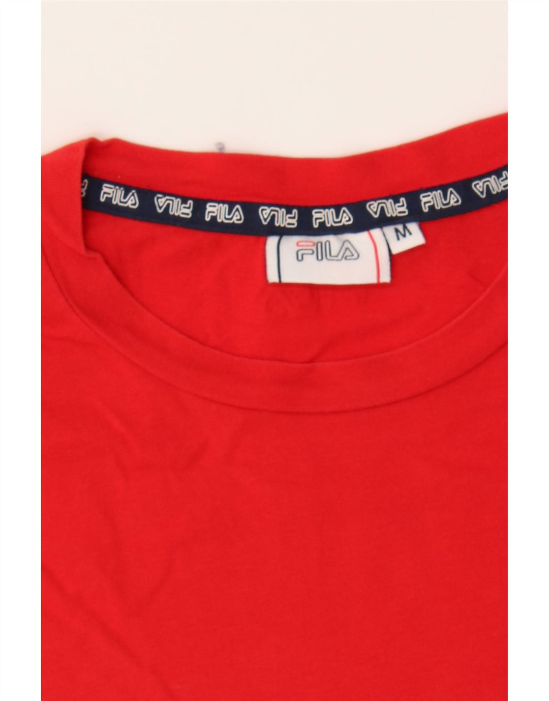 FILA Mens Graphic T-Shirt Top Medium Red Colourblock Cotton Vintage Fila and Second-Hand Fila from Messina Hembry 