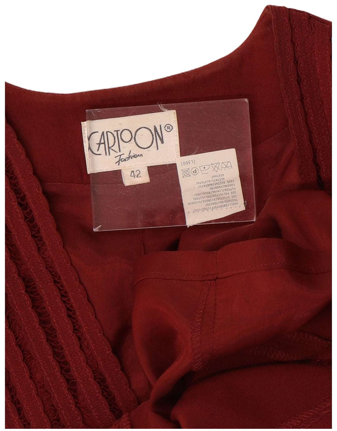 CARTOON Sacou blazer pentru femei cu 7 nasturi IT 42 Medium Red Viscose