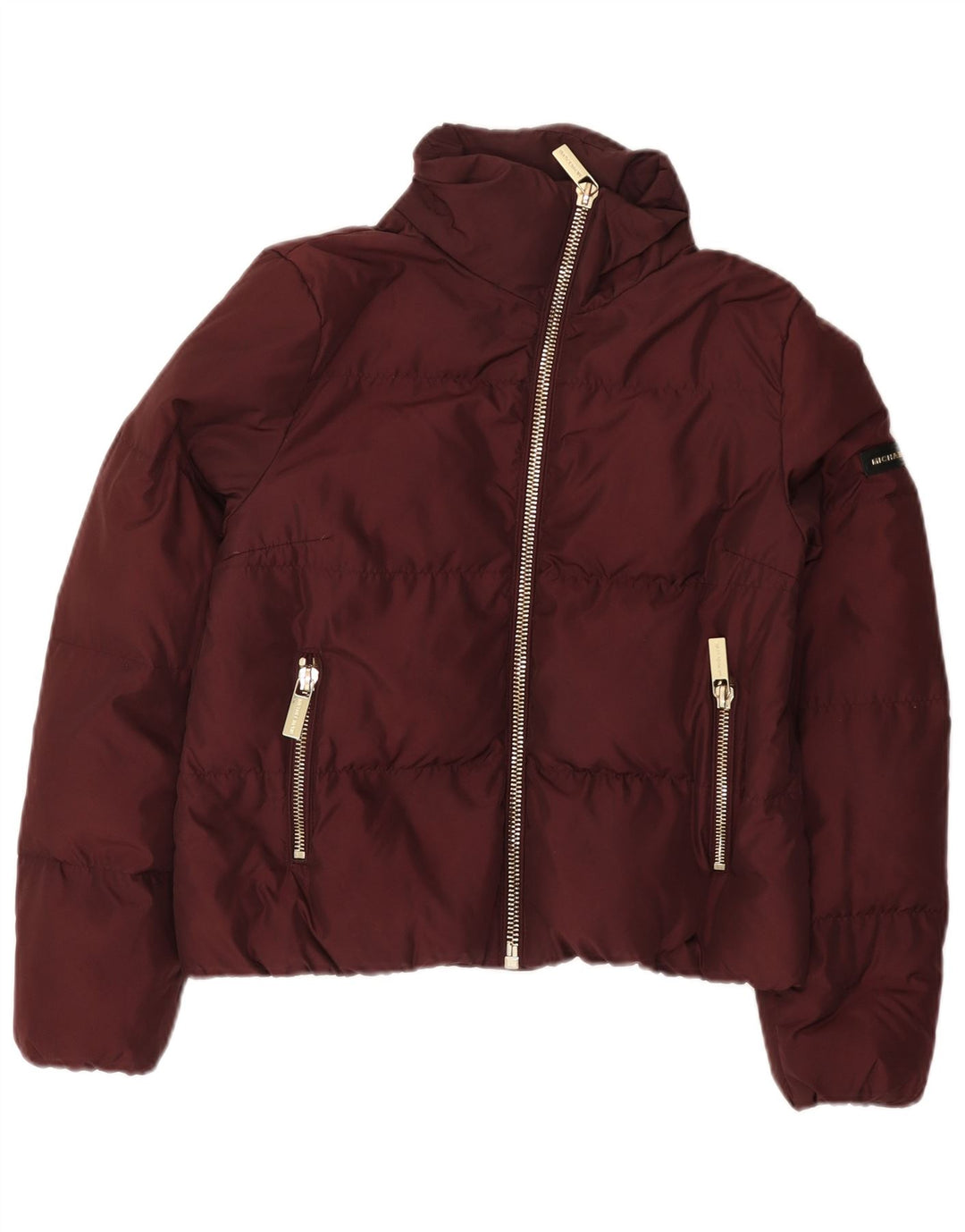 Jachetă căptușită pentru femei Michael Kors UK 14 Medium Burgundy Poliester