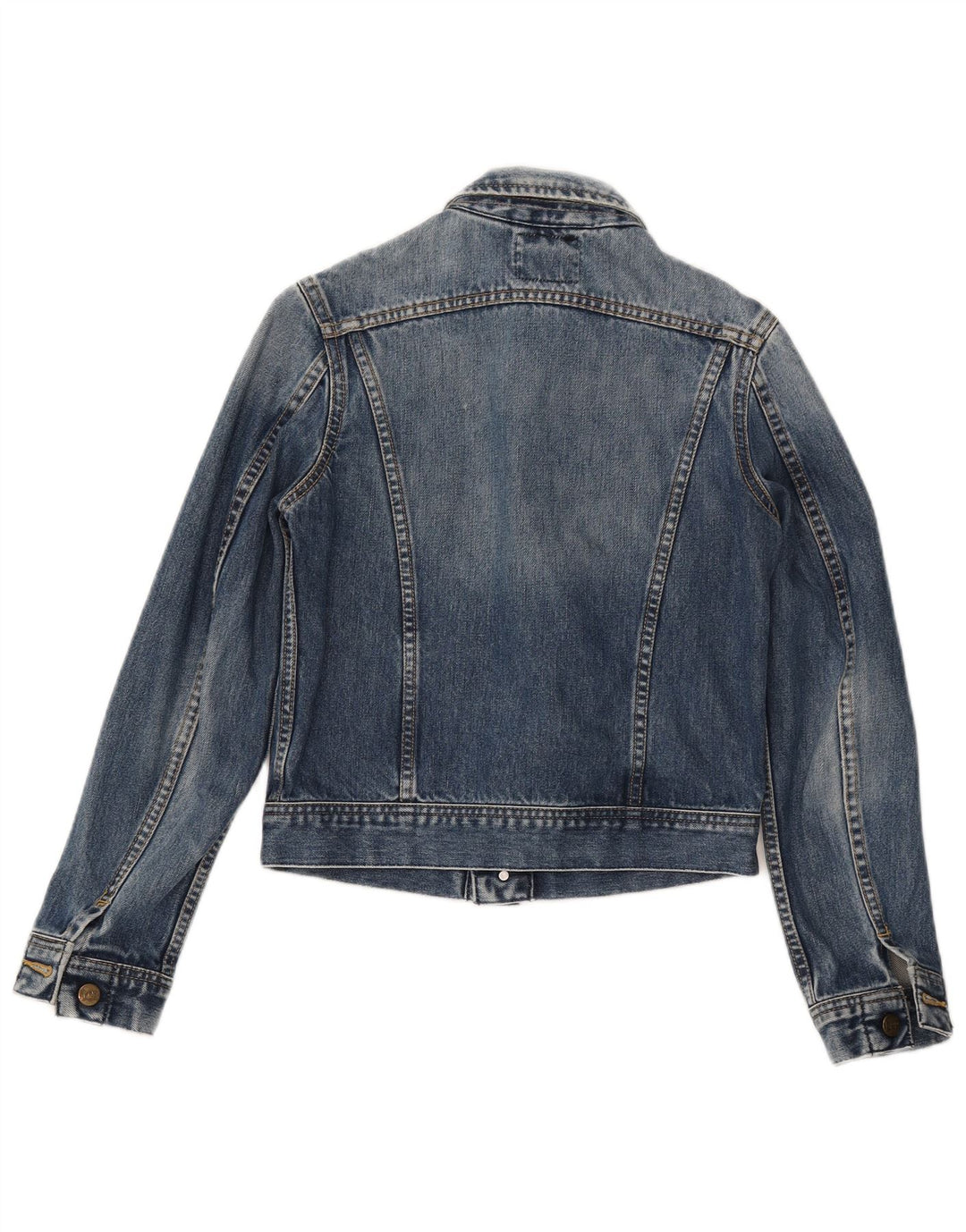 Jachetă Lee de denim crop pentru femei UK 10 mic, albastru, bumbac