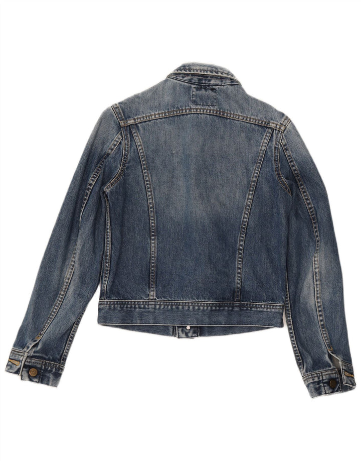 Jachetă Lee de denim crop pentru femei UK 10 mic, albastru, bumbac