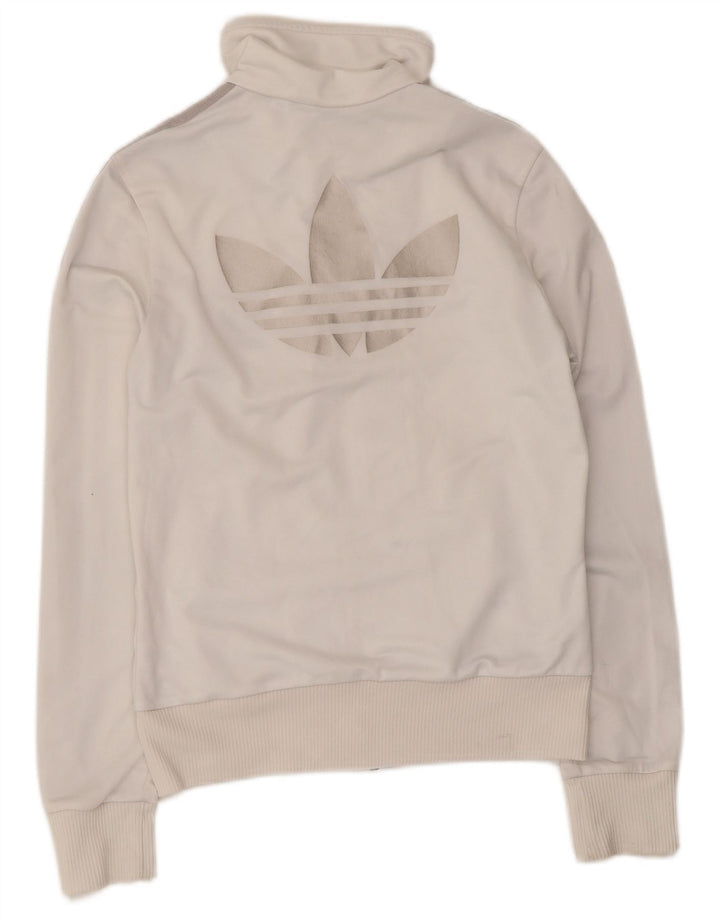 Jachetă de top pentru trening grafic Adidas pentru femei EU 38 Medium White