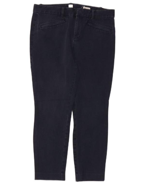 Pantaloni tăiați Gap pentru femei UK 10 Mici L32 L25 Bumbac bleumarin