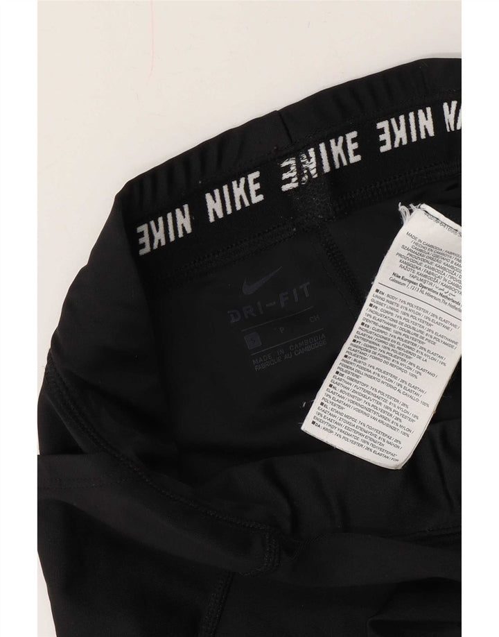 Leggings Nike Dri Fit pentru femei, poliester cu dungi mici, negre