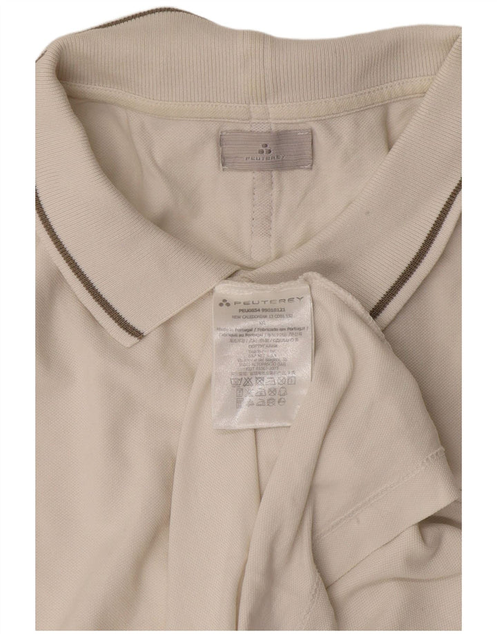 Cămașă polo PEUTEREY pentru bărbați, bumbac alb 2XL