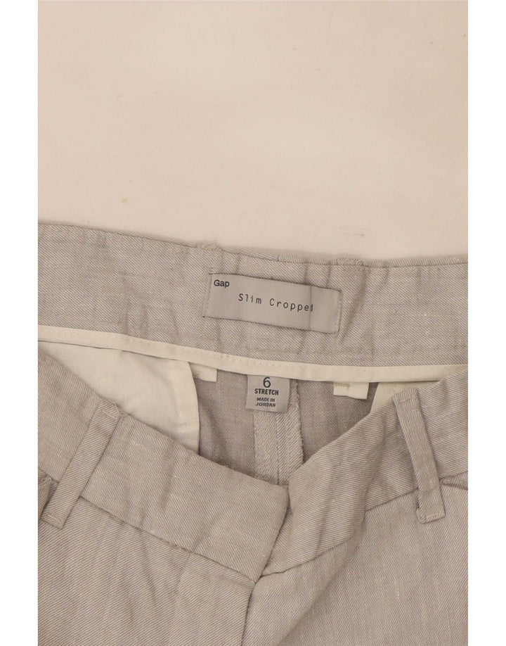 Pantaloni tăiați pentru femei Gap US 6 Medium W30 L24 Gri