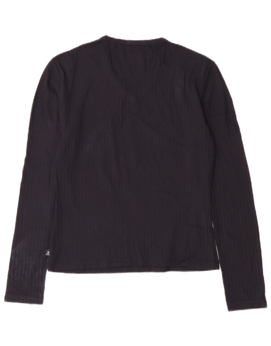 CALVIN KLEIN JEANS Top pentru femei cu mânecă lungă UK 12 Mediu Bleumarin Poliamidă