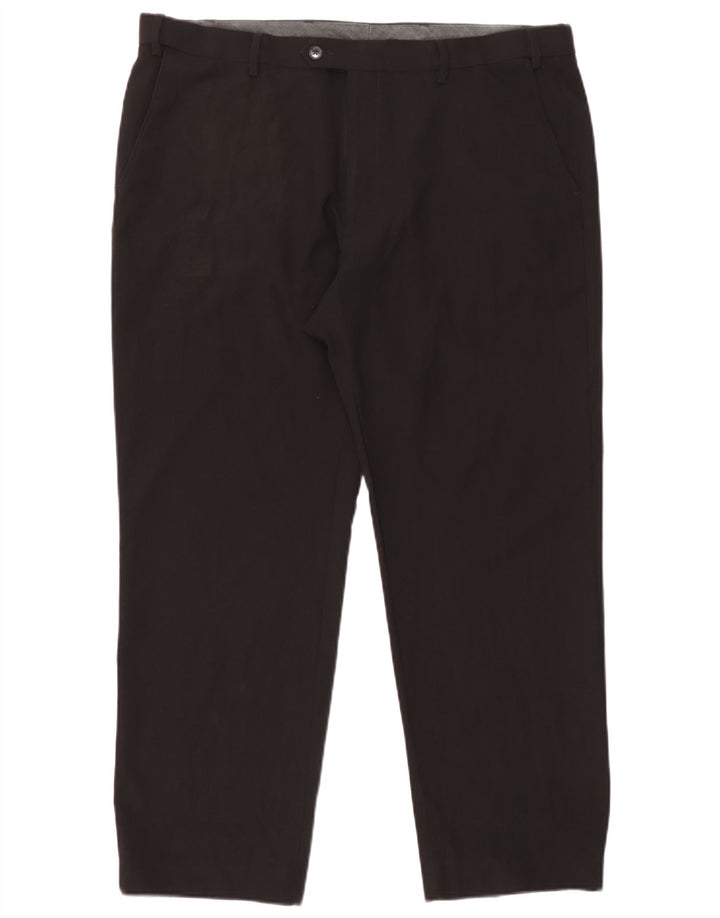 Marks & Spencer Pantaloni drepți pentru bărbați L40 L29 Poliester negru